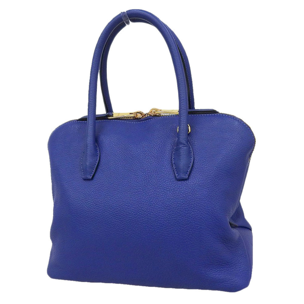 MIU MIU Madras Leather 2WAY Bag Blue RL0097 - Picture 2 of 8